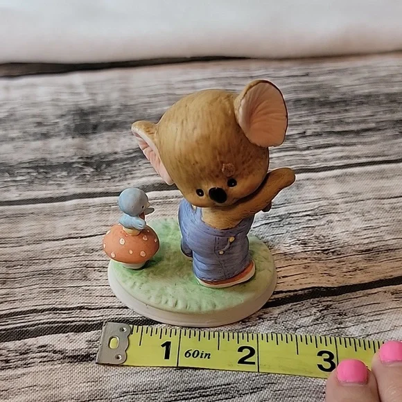 VINTAGE Lefton China Porcelain Koala with bluebird - Picture 8 of 9